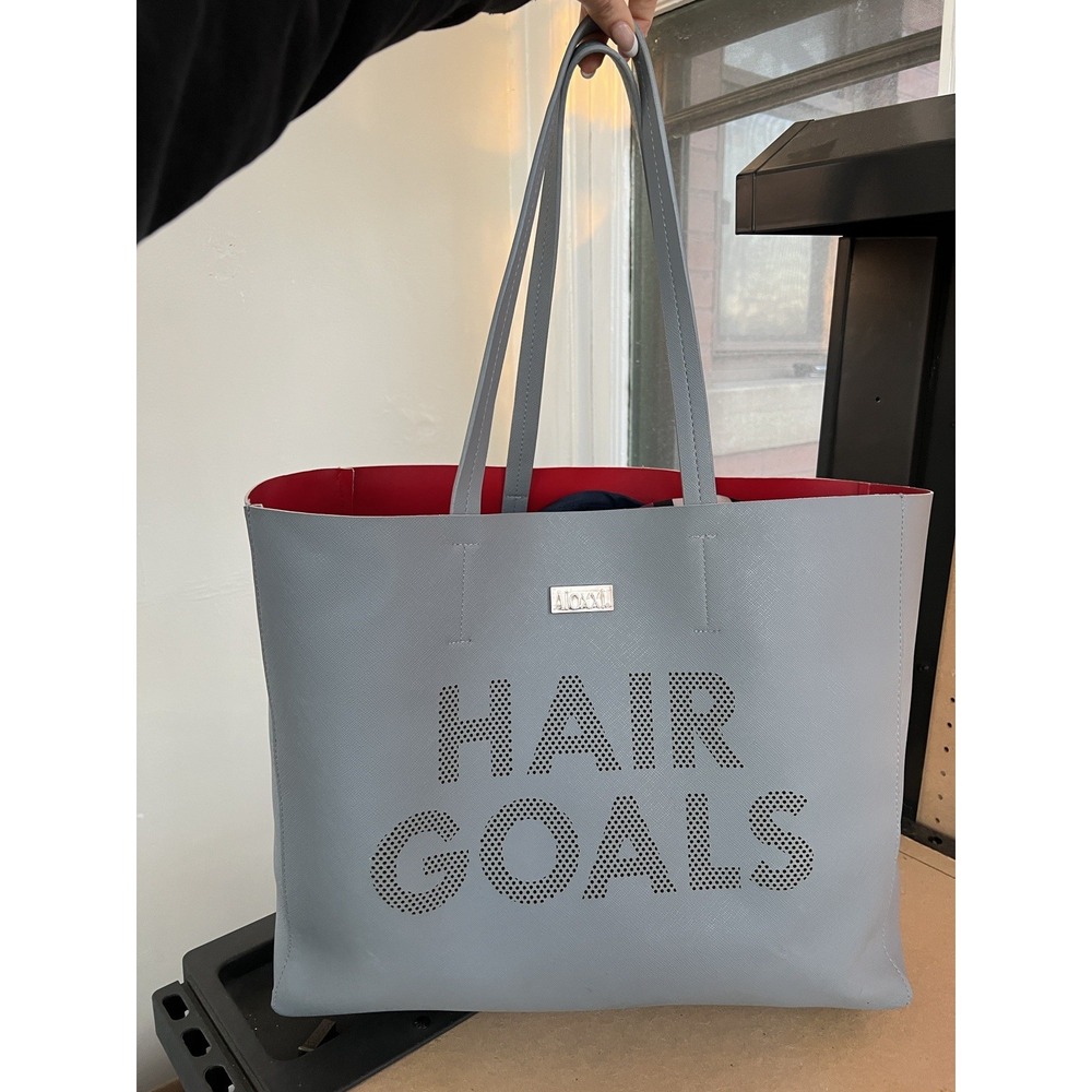 Aloxxi Hair Goals Tote Bag Y2K Light Blue Weekend Travel Carry All Beach